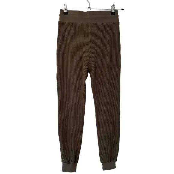 The Range Vital Rib Ribbed Stretch Knit Jogger Pants Utility Olive Green - Picture 7 of 9